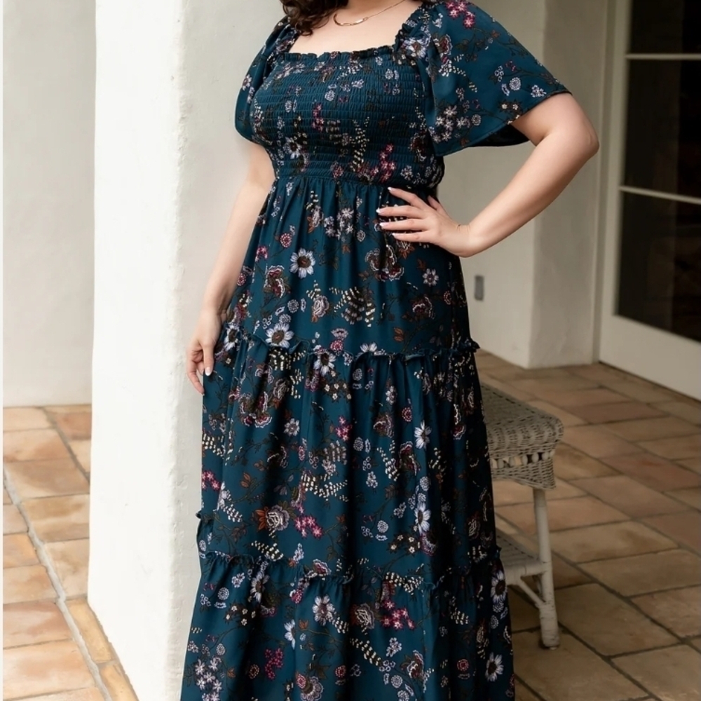 Baltic Born Southampton Smocked Maxi Dress Large